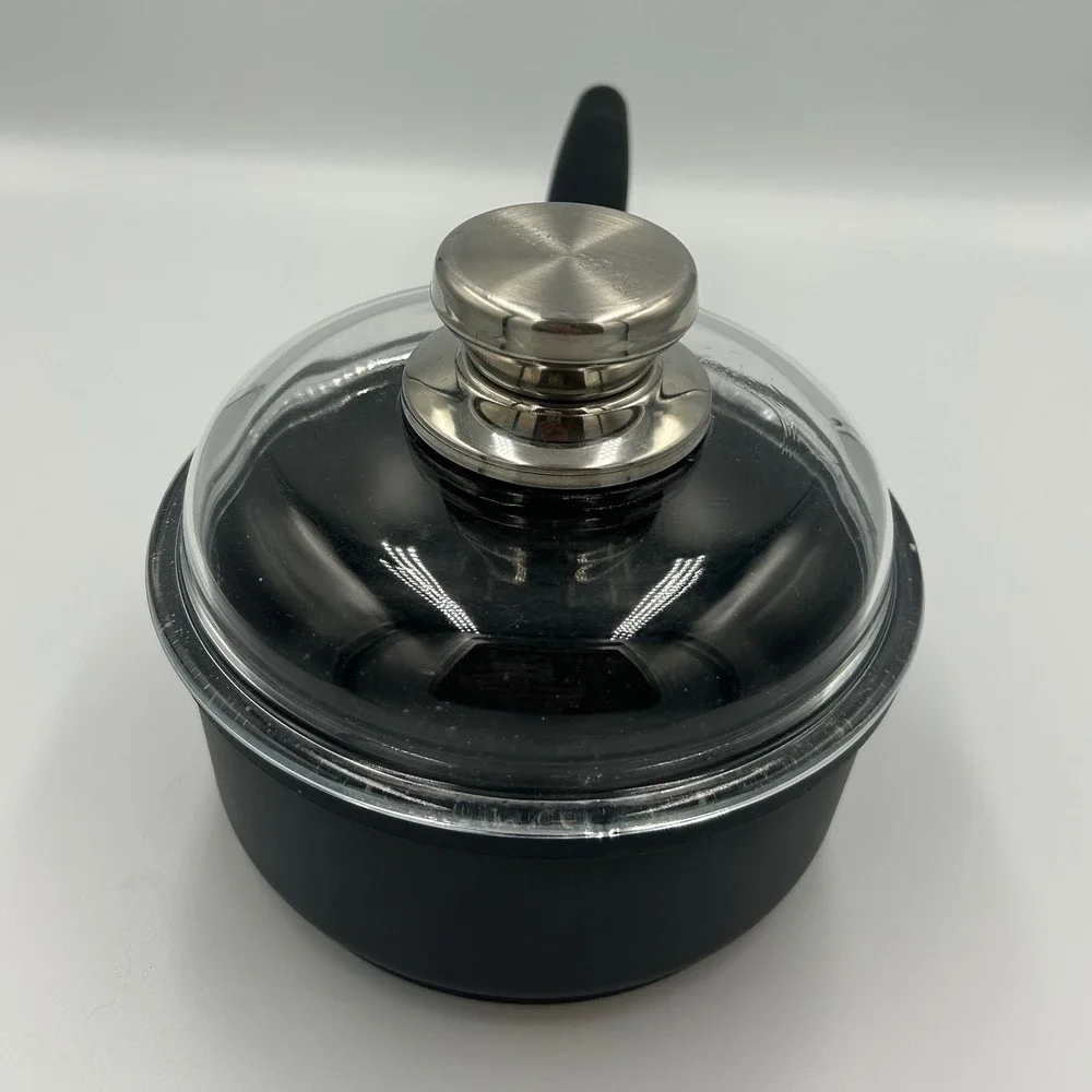 BergHOFF Non-Stick Saucepan with Glass‎ Lid Black Interior Induction Base